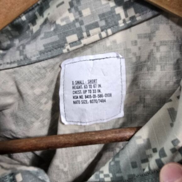 Desert Camo Jacket XS Short Digital Top Shirt Air Force Army Military Fatigue - Picture 3 of 12